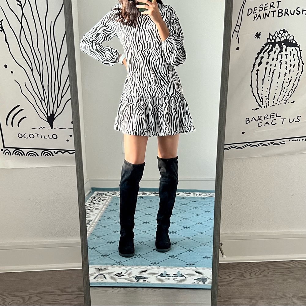 Black knee high boots